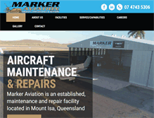 Tablet Screenshot of markeraviation.com.au